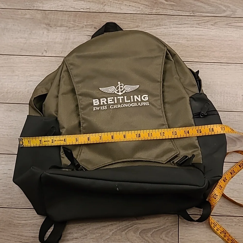 BREITLING Swiss Chronographs Watch‎ Green Black Classic Backpack Bag